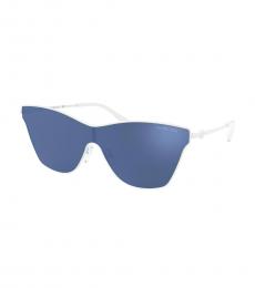 Blue Butterfly Shield Sunglasses