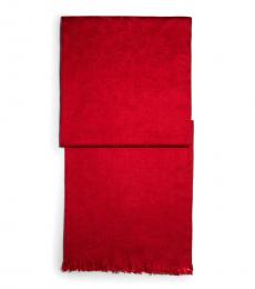 Red Signature Wrap Scarf