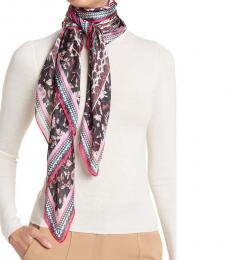 Vince Camuto Black Birdy Floral Square Scarf