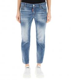Dsquared2 Light Blue Cropped Jeans