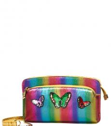 Betsey Johnson Multi Color Rainbow Small Crossbody Bag