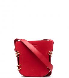 Red Alvy Mini Bucket Bag
