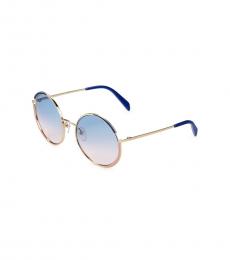 Emilio Pucci Light Blue Round Sunglasses