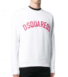 Dsquared2 White Logo Print Sweatshirt