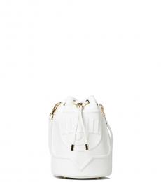 Chiara Ferragni White Logo Mini Bucket Bag