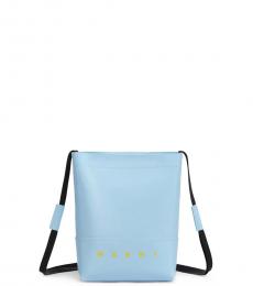 Marni Light Blue Coated Canvas Mini Crossbody Bag