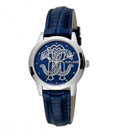 Roberto Cavalli Blue Signature Dial Watch