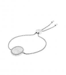 Michael Kors Silver Monogram Crystal Slider Bracelet