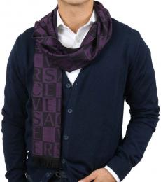 Versace Purple Signature Pattern Scarf