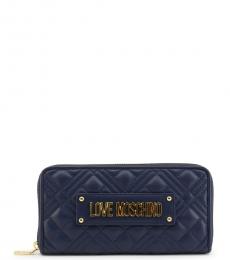 Navy Blue Quilted Wallet