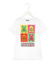 Moschino Boys White Teddy T-Shirts