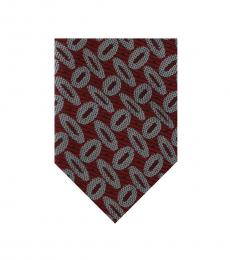 Red Printed Wide Tie