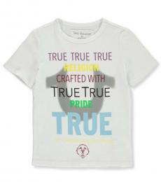 True Religion Little Boys White Graphic Text T-Shirt