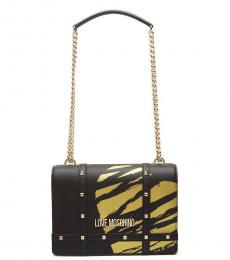 Love Moschino Black Studded Medium Shoulder Bag