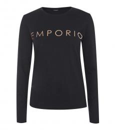 Emporio Armani Black Slim Fit Logo Tee