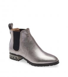 Karl Lagerfeld Silver Simone Chain Chelsea Boots