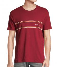Ben Sherman Red Chest Stripe Logo T-Shirt