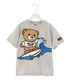 Moschino Little Boys White Teddy Print T-Shirts