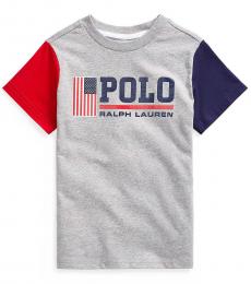 Ralph Lauren Little Boys Andover Heather Jersey Graphic T-shirt