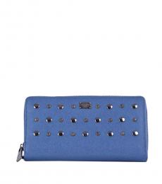 Blue Studded Dauphine Wallet 