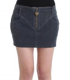 Blue Corduroy Mini Skirt