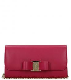 Salvatore Ferragamo Fuchsia Bow Small Crossbody
