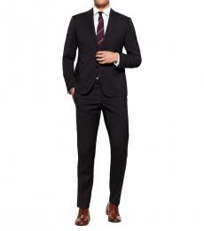 Emporio Armani Navy Blue Wool Solid M Line Suit