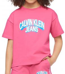 Calvin Klein Girls Cabaret Boxy Logo T-Shirt