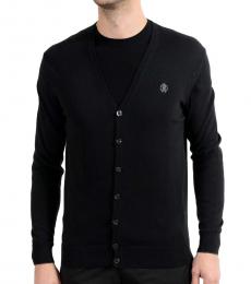 Black Wool Cardigan Sweater