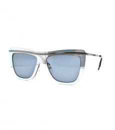 McQ Alexander McQueen Ruthenium-Grey Cat Eye Sunglasses
