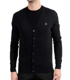 Roberto Cavalli Black Cashmere Cardigan Sweater