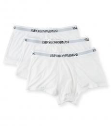 White 3-Pack Trunk Boxer Briefs