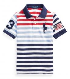 Ralph Lauren Little Boys Evening Striped Mesh Polo