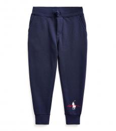 Ralph Lauren Little Boys Cruise Navy Fleece Joggers