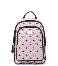 Betsey Johnson Light Pink Quilted Small Backpack