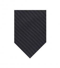 Black Tonal Pattern Slim Tie