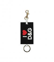 Dolce & Gabbana Black Logo Key Holder