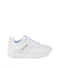 Calvin Klein White Carlla Signature Sneakers