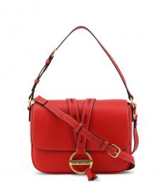 Love Moschino Red Logo Medium Shoulder Bag