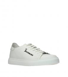 Billionaire White Leather Logo Sneakers