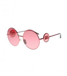 Pink Round Logo Sunglasses