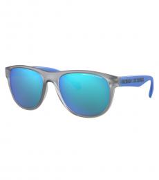 Armani Exchange Blue Square Mirrored Sunglasses
