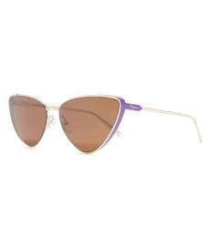 Brown Oversize Cat Eye Sunglasses