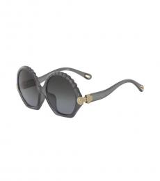 Chloe Dark Grey Round Sunglasses