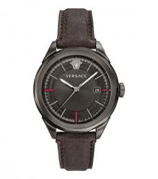 Versace Dark Brown Glaze Logo Watch