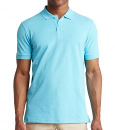 Hugo Boss Light Blue Solid Regular Fit Polo