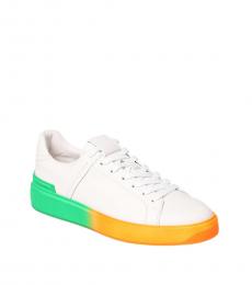 Balmain White Low Top Sneakers