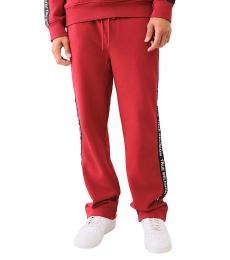 True Religion Red Straight Leg Sweat Pant