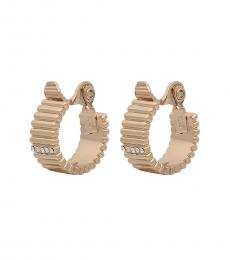 Ralph Lauren Golden Crystal Hoop Earrings