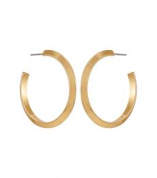 Vince Camuto Golden Triangular Tube Hoop Earrings